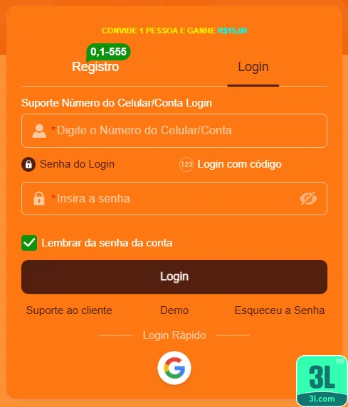 3l - login premium - Entrar na Conta